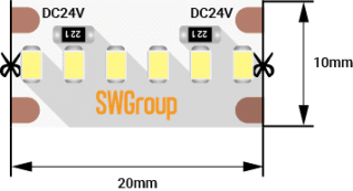 Светодиодная лента SWG2A300-24-19.2-W