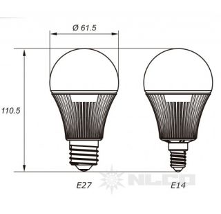 Светодиодные лампы HLB07-05 с цоколем Е14 мощностью 7 Вт 