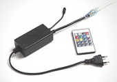 Вилка-контроллер для ленты 220В RGB с пультом